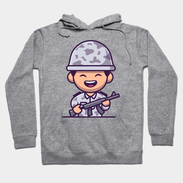 Soldier Army With Gun Hoodie by Catalyst Labs